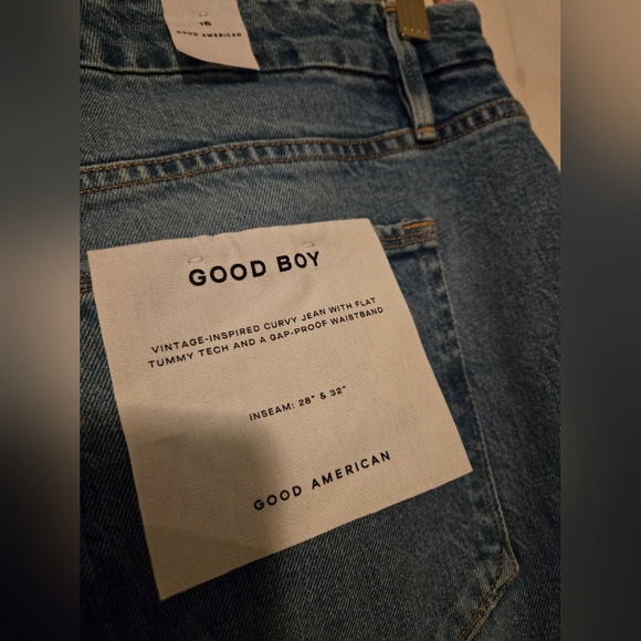NWT Good American Good Boy Jeans, size 16 - Picture 5 of 8